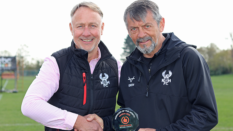 Phil Brown receives Manager of the Month