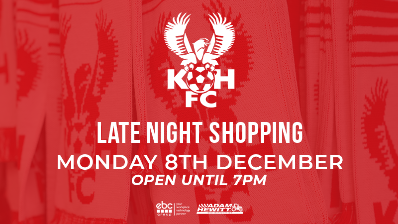 Monday: extended Club Shop hours