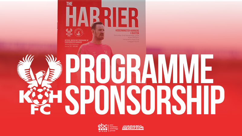 Programme Sponsorship now available