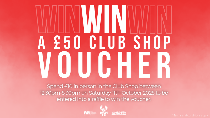 Win a £50 Club Shop voucher!