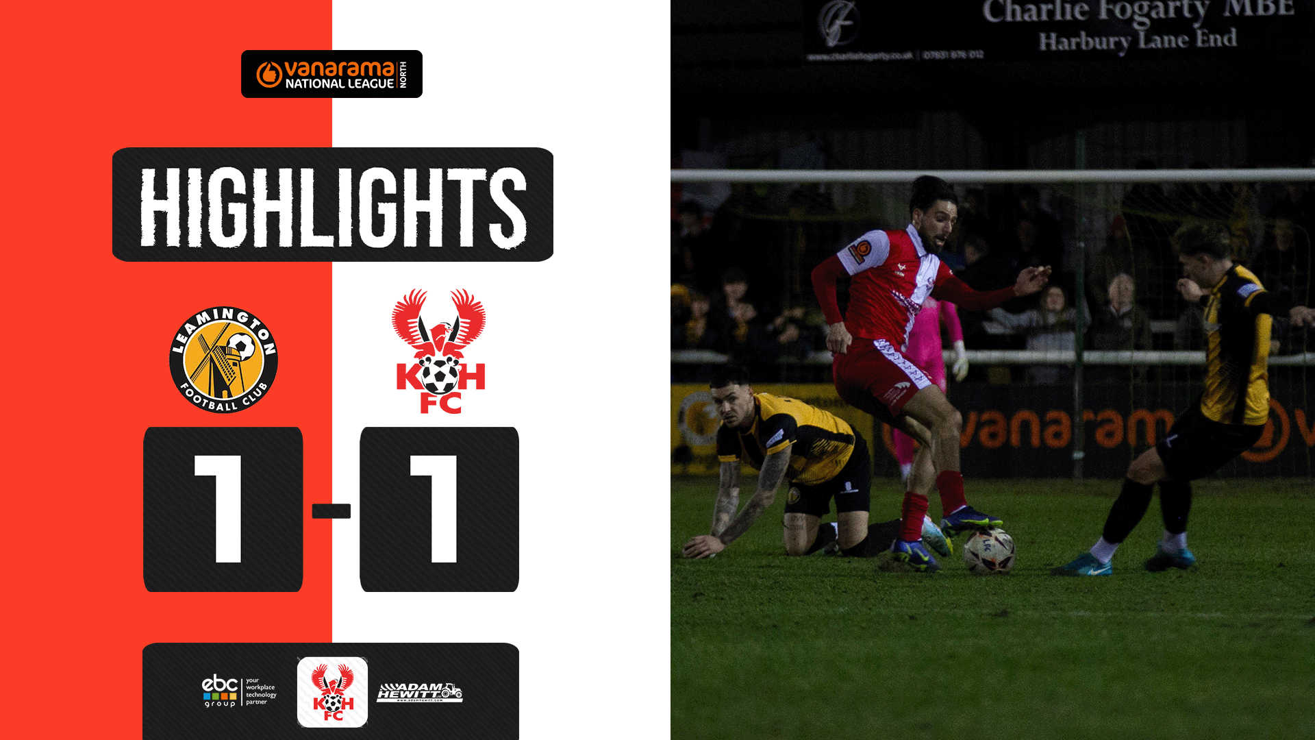 Highlights: Leamington 1-1 Harriers