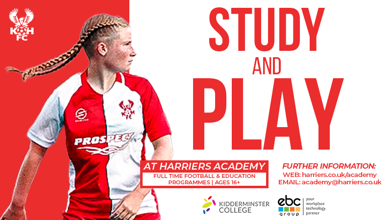 Study and play with Harriers and Kidderminster College